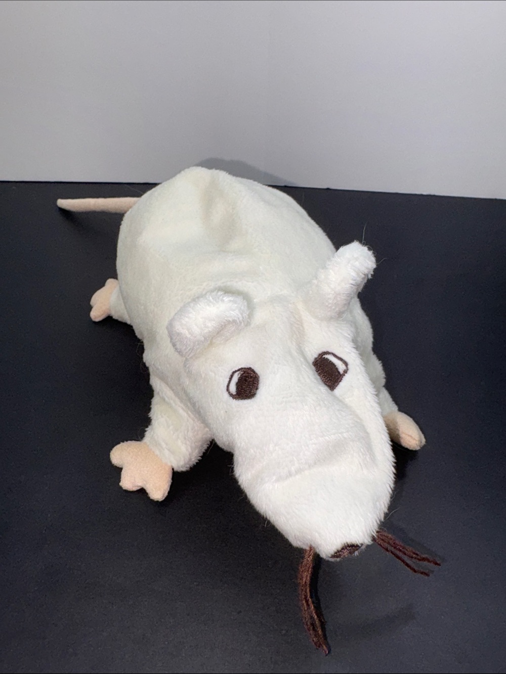 IKEA Rat GOSIG RÅTTA White Plush Toy Embroidered Eyes Discontinued